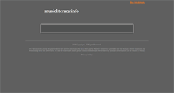Desktop Screenshot of musicliteracy.info